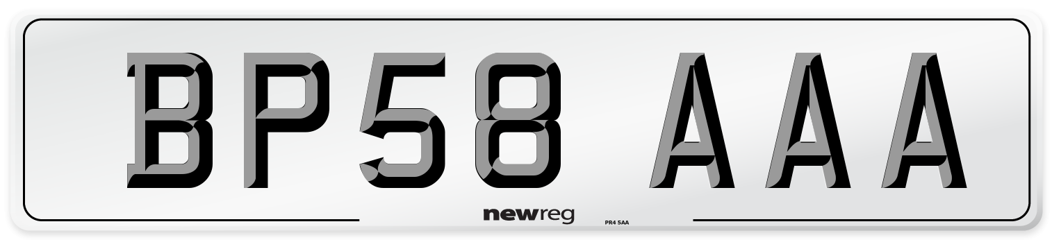 BP58 AAA Number Plate from New Reg